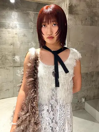 ミディアム タナカ レイのヘアスタイル