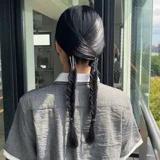 ロング カラー ヘアアレンジ 💫miyu💫デザ インカラー/アレンジのヘアスタイル