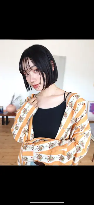 ショート 顔周りカット/透明感 カラー✂️MEIのヘアスタイル