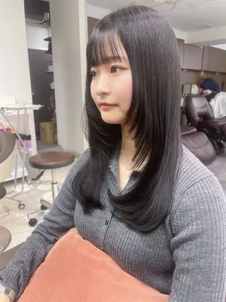 ロング パーマ 店長福島成美/髪質 改善縮毛矯正/カラーのヘアスタイル