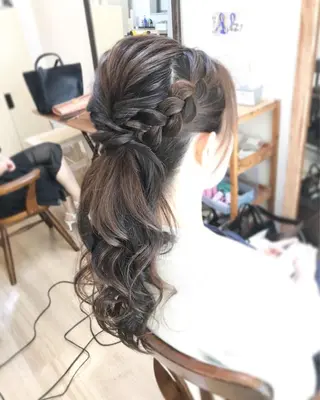 ロング ヘアアレンジ 早朝✨ヘアセット 着付け/清水玲歌のヘアスタイル