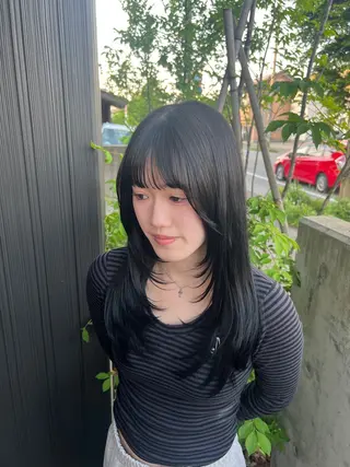 セミロング 宮城 萌のヘアスタイル