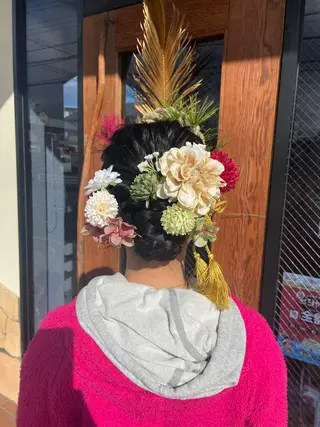 ヘアアレンジ hair make echo滿木あい花のヘアスタイル