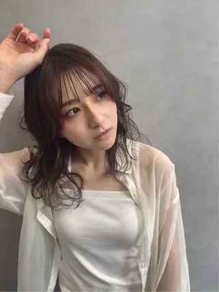ミディアム カラー カットモデル募集 島崎　凌のヘアスタイル