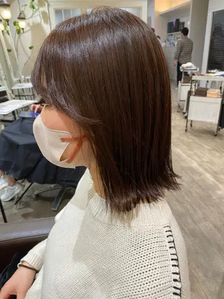 ミディアム カラー 前橋 姫奈のヘアスタイル