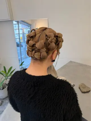 ヘアアレンジ manami/ヘア セット/ハイトーンのヘアスタイル
