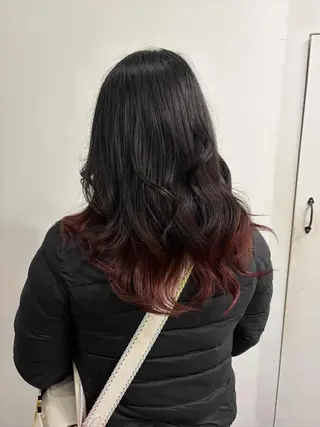 カラー ルプラボウ ふくい きなりのヘアスタイル