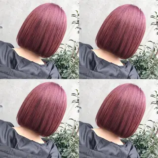 ショート カラー ヘアアレンジ TAKUMAブリーチ /切りっぱなし🪽のヘアスタイル