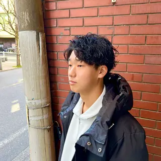 ショート パーマ メンズ 【メンズパーマ特化】 🍏網中勇喜のヘアスタイル