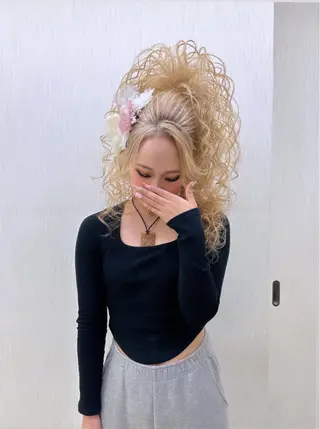 ロング ベルグローヘアセット 🤍まりこのヘアスタイル