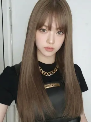 カラー ロング 🎀韓国レイヤー YURINA🎀のヘアスタイル