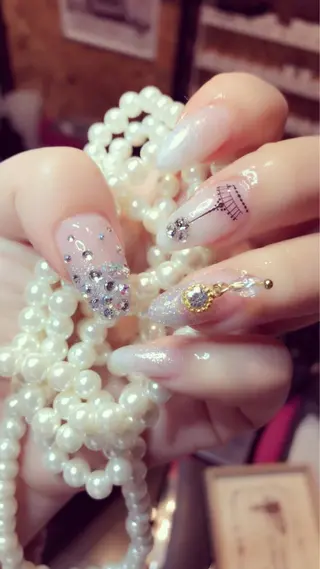 ミディアム ネイル 長さ出し専門 nynaのネイルデザイン