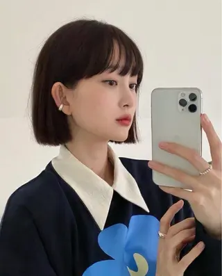 ショート rinka/暖色 ボブカットモデルのヘアスタイル