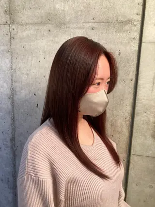 ミディアム カラー 横浜美容室/暖色系 michika🌹のヘアスタイル