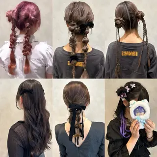 セミロング ヘアアレンジ ᴋᴀɴᴀ 🎀のヘアスタイル