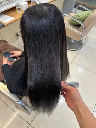 ロング 横浜⭐️カラーセット モデル💫あみ💫のヘアスタイル