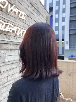 ミディアム カラー ピンクカラー🎀 米津 美佑のヘアスタイル