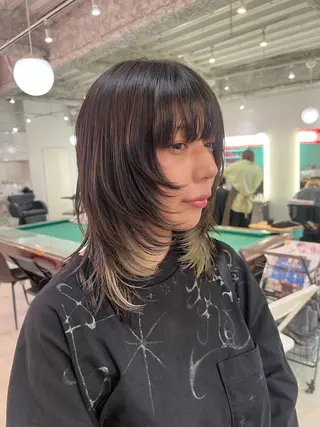 ミディアム 💥ウルフカット デザインあんな💥のヘアスタイル