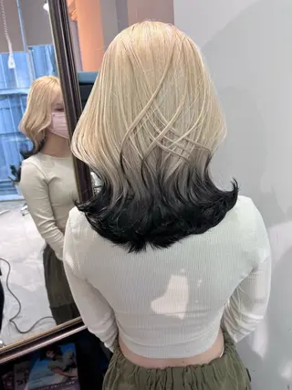 ミディアム カラー 💜ハイトーン💛 マジカルかいちゃんのヘアスタイル