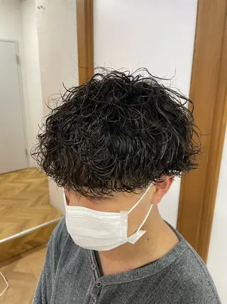 ショート シャドウパーマ/立川 メンズ/コタロウのヘアスタイル