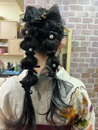 ロング ヘアアレンジ 萱場 利恵のヘアスタイル