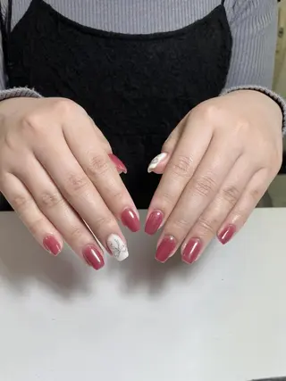 ネイル By moonネイル 🌷ワンホン/韓国風のネイルデザイン