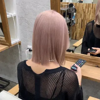 ミディアム カラー ヘアアレンジ キダアヤカ/ 梅田/ベージュカラーのヘアスタイル