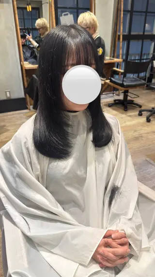 セミロング カラー 立川/レイヤー/ ブリーチ/ 西川翔真のヘアスタイル