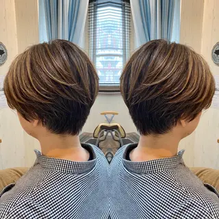 ショート カラー [店長]加地 峻のヘアスタイル