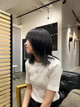 ミディアム 1回で綺麗になる 髪質改善 小山光のヘアスタイル