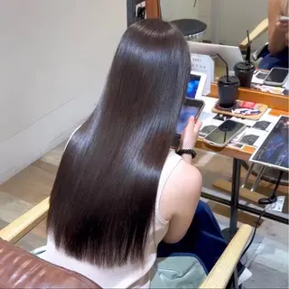 ロング カラー 韓国風・ブリーチなし ・あり後藤 一斗店長のヘアスタイル