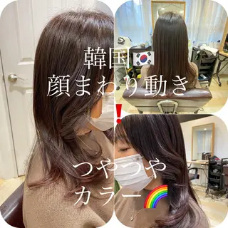 セミロング パーソナルカラー lapiax阿部のヘアスタイル