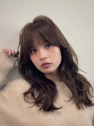 セミロング カラー 渋谷レイヤーカット❌ 縮毛矯正専門/武田涼のヘアスタイル