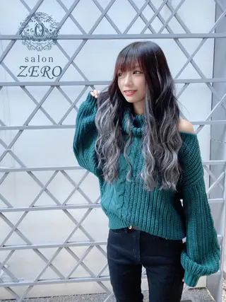 ロング カラー ヘアアレンジ Hair Make Salon ZEROのヘアスタイル