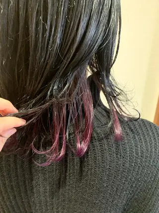 ミディアム カラー 蓮見  友里のヘアスタイル