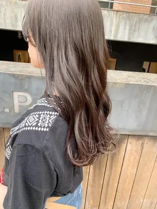 ロング カラー パーマ ヘアアレンジ 松田 亮葉のヘアスタイル