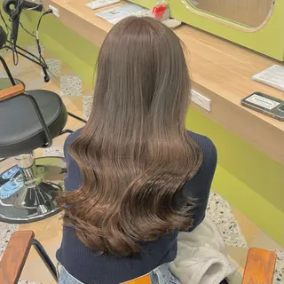セミロング カラー ブリーチなしベージュ /ヘアセット/ミユのヘアスタイル