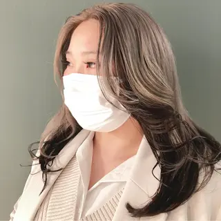 ロング カラー スキバサミを使わない カット🌼唯🌼のヘアスタイル