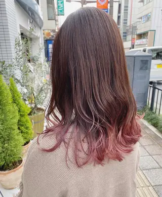 ミディアム カラー 入江 允のヘアスタイル
