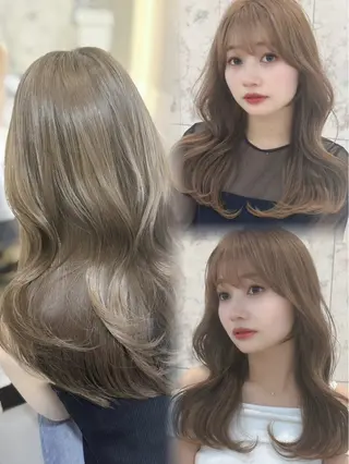 ロング カラー 絶対垢抜けレイヤー/ 透明感カラーリョウヤのヘアスタイル