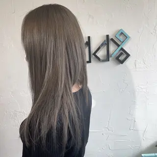 セミロング カラー パーマ ヘアアレンジ Add9 柳田健登のヘアスタイル