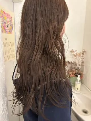 ロング カラー maho/垢抜け カラーパーマメイクのヘアスタイル