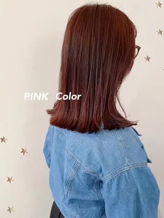 ミディアム カラー 市川 千夏のヘアスタイル