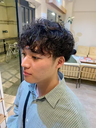 ショート パーマ ‪🌿パーマ大好評 メンズ特化🌿ワタルのヘアスタイル