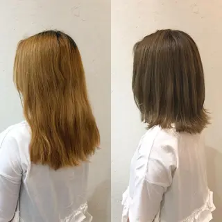 ミディアム カラー 髪質改善/縮毛矯正 /青山 早希🐾のヘアスタイル