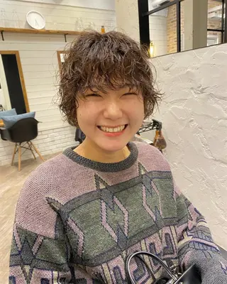 ショート パーマ 🌸透明感艶 カラー🌸Yuukiのヘアスタイル