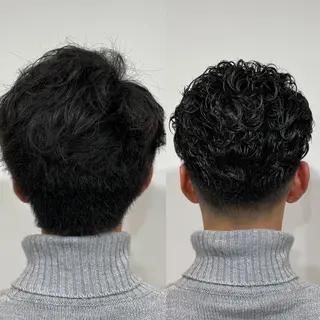 パーマ メンズ 田原 慎也のヘアスタイル