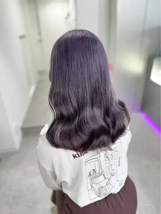 ロング カラー ヘアアレンジ 韓国風グレージュ 🤍たくみ🤍のヘアスタイル