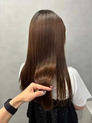 ロング かがみ/メンテナンス カット無料のヘアスタイル