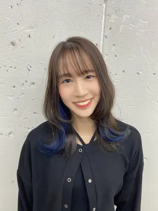 ミディアム カラー 艶ハイトーン特化 tatsuのヘアスタイル